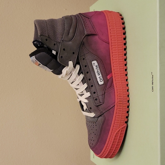 Off-White | Off Court 3.0 High-top Grey Fuchsia Sneakers - Picture 2 of 10